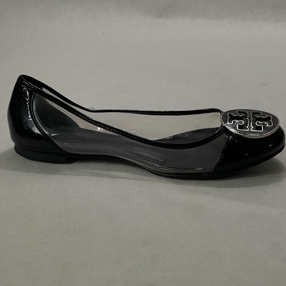 Tory Burch Reva Flats in Black and Clear
